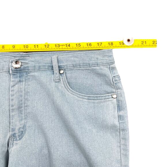 VENUS Light Blue 5-Pocket Diamond Button Closure Zipper Fly Jeans Size USA 16 - Picture 5 of 7